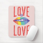 Lippen Liebe ist Liebe Mousepad (Mit Mouse)