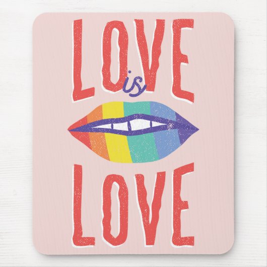 Lippen Liebe ist Liebe Mousepad (Vorne)