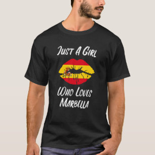 Lippen Liebe Spanische Flagge Marbella T-Shirt