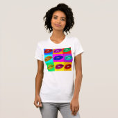 Lippen, Lippen, LippenPop-Kunst-Behälter-Spitze T-Shirt (Vorne ganz)