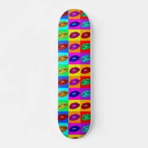 Lippen, Lippen, LippenPop-KunstSkateboard Skateboard