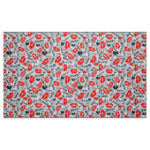Lippen, Lippenstift-Drucke, Kuss. Stoff (Fat Quarter (45,7 x 55,9 cm))