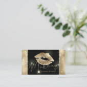 Lippen-Make-up elegante Luxus Visitenkarte (Stehend Vorderseite)