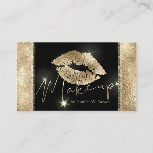 Lippen-Make-up elegante Luxus Visitenkarte (Vorderseite)