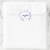 Lippen-Make-up-Künstler malen Spritzer grunge Runder Aufkleber (Tasche)