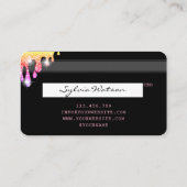 Lippen Makeup Lipstick Kreditkarte Stilvolle Rose Visitenkarte (Rückseite)