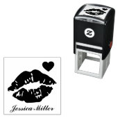 Lippen mit Individuelle Name-Signatur küssen Permastempel (Beispiel)