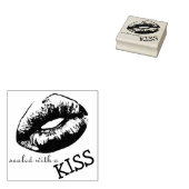 Lippen - mit Kuss versiegelt Gummistempel (Stempel)