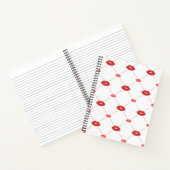 Lippen mit rotem Glitzer Notizblock (Innenseite)