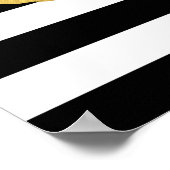 Lippen mit Schwarz-weißen Streifen Poster (Ecke)