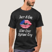 Lippen Mouth Liebe American Flag Neptun City T-Shirt (Vorderseite)