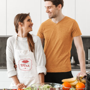 Lippen Mrs. Hipster Vintage Retro Braut Schürze