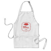 Lippen Mrs. Hipster Vintage Retro Braut Schürze (Vorne)