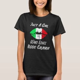 Lippen Mund Liebe Italienische Flagge Reggio Calab T-Shirt