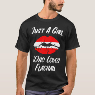 Lippen Mund Liebe Österreich Flagge Flachau T-Shirt