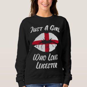 Lippen Mund Liebe Sankt-Georgs-Kreuz-Flagge Leices Sweatshirt