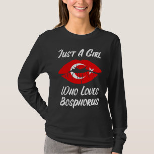 Lippen Mund Liebe Türkische Flagge Bosporus T-Shirt