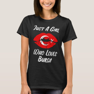 Lippen Mund Liebe Türkische Flagge Bursa T-Shirt