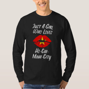 Lippen Mund Liebe Vietnamesische Flagge Ho-Chi-Min T-Shirt