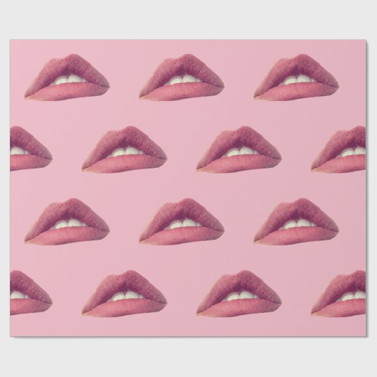 Lippen, Mund-Umhüllungspapier, 30 in x 2 ft Geschenkpapier (Flach)