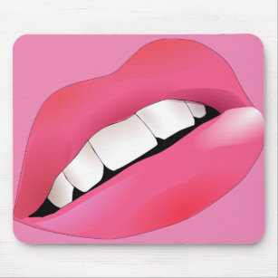 Lippen Mund Zähne rosa Lippen Mousepad