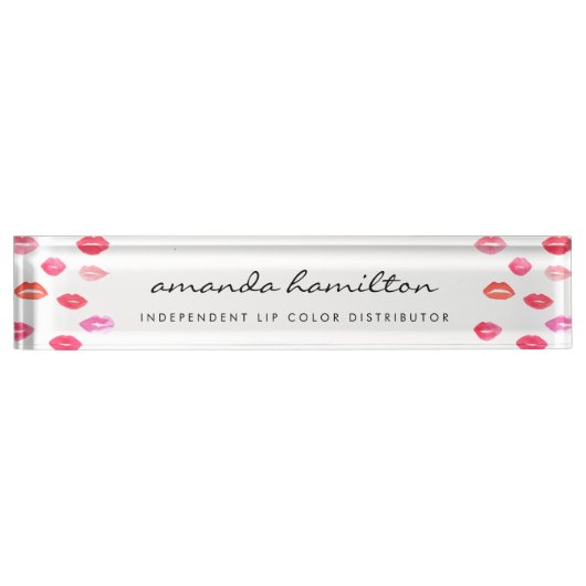 Lippen Namensplakette (Vorderseite)