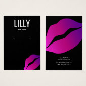 Lippen-Ohrring-Display-Karte Küssen (Vorne & Hinten)