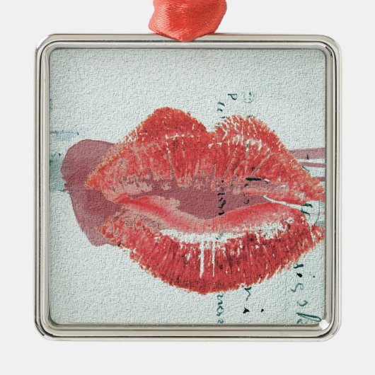 Lippen Ornament Aus Metall (Vorne)