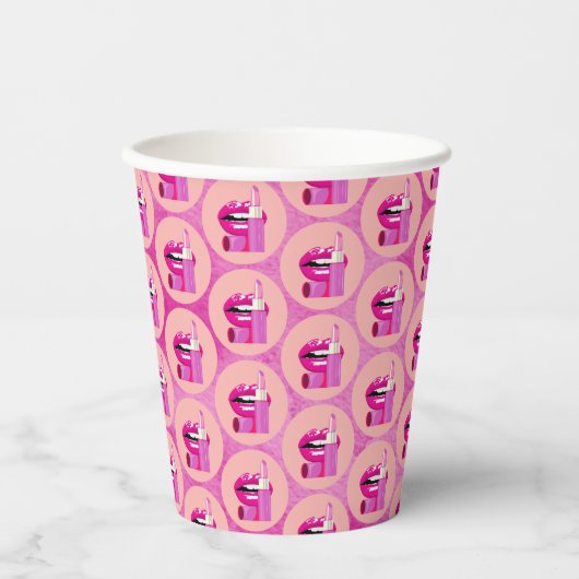Lippen Pappbecher (Vorderseite)