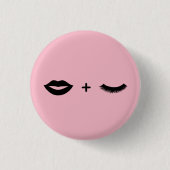 Lippen + Peitschen-Button Button (Vorderseite)