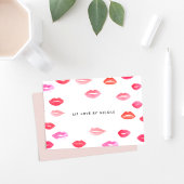 Lippen | Personalisierte Notecards Mitteilungskarte