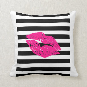 Lippen, Pinklippen, zacken Lippen, bilden Kunst, Kissen