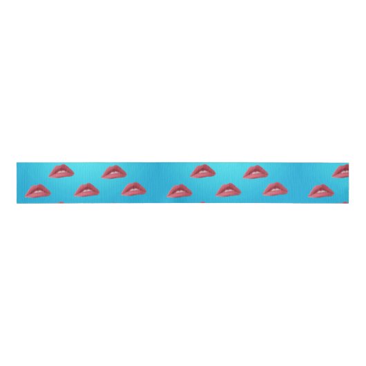 Lippen Pop Art Ripsband (Vorderseite)