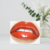 Lippen Postkarte (Stehend Vorderseite)