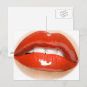 Lippen Postkarte (Vorne/Hinten)