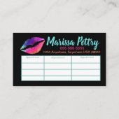 Lippen Rainvow, Maskenbildner, Verabredung Visitenkarte (Rückseite)