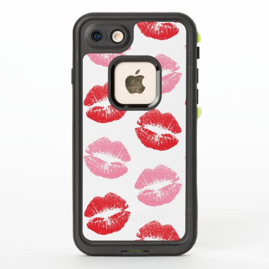 Lippen, rot und rosa, Lippenmuster, Lippenstift, K (Rückseite)