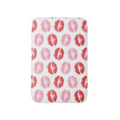 Lippen, rot und rosa, Lippenmuster, Lippenstift, K Badematte (Vorderseite Vertikal)