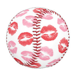 Lippen, rot und rosa, Lippenmuster, Lippenstift, K Baseball