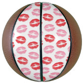 Lippen, rot und rosa, Lippenmuster, Lippenstift, K Basketball (Vertikal)