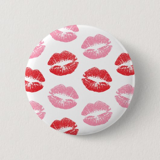 Lippen, rot und rosa, Lippenmuster, Lippenstift, K Button (Vorderseite)