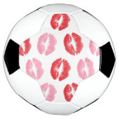 Lippen, rot und rosa, Lippenmuster, Lippenstift, K Fußball (Gedreht)