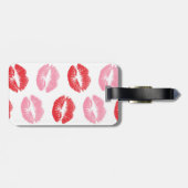 Lippen, rot und rosa, Lippenmuster, Lippenstift, K Gepäckanhänger (Rückseite horizontal)