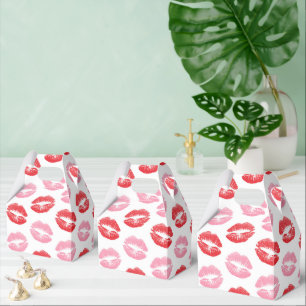 Lippen, rot und rosa, Lippenmuster, Lippenstift, K Geschenkschachtel