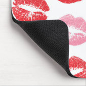 Lippen, rot und rosa, Lippenmuster, Lippenstift, K Mousepad (Ecke)