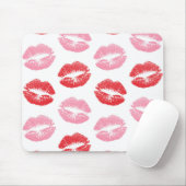 Lippen, rot und rosa, Lippenmuster, Lippenstift, K Mousepad (Mit Mouse)