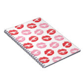Lippen, rot und rosa, Lippenmuster, Lippenstift, K Notizblock (Rechte Seite)