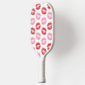 Lippen, rot und rosa, Lippenmuster, Lippenstift, K Pickleball Schläger (Links)