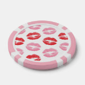 Lippen, rot und rosa, Lippenmuster, Lippenstift, K Pokerchips (Einzeln)