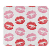 Lippen, rot und rosa, Lippenmuster, Lippenstift, K Schneidebrett (Vorderseite)